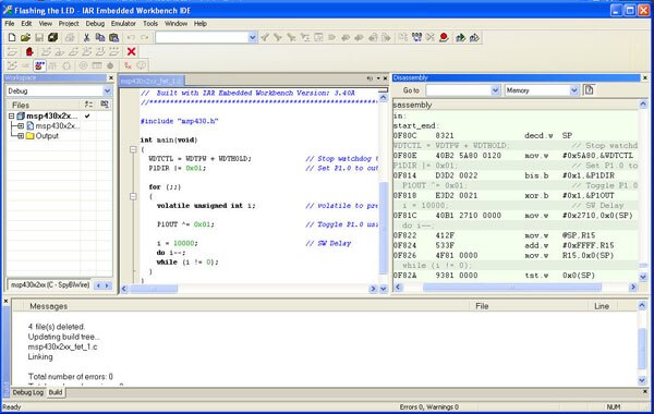 IAR’s IDE Image of IAR’s IDE