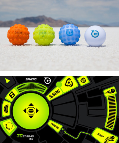 Robotic ball developed by Orbotix Image of robotic ball developed by Orbotix