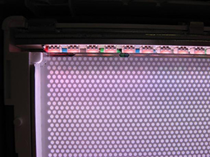 Corner area of LED backlighting scheme LED 배경 조명 설계의 코너 영역 사진