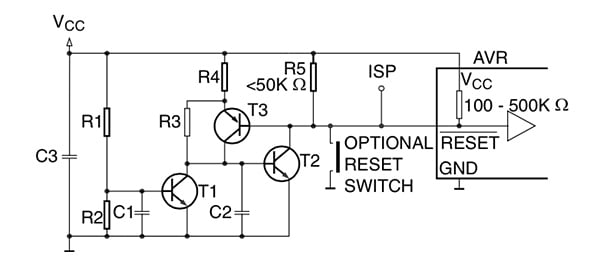 A simple low-power external brownout circuit Image of simple low-power external brownout circuit