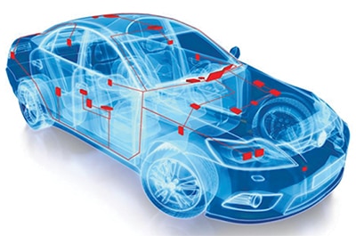 Automotive electronic subsystems are everywhere Image of automotive electronic subsystems are everywhere