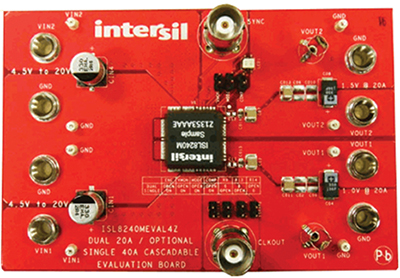 Intersil ISL8240M evaluation board Image of Intersil ISL8240M evaluation board