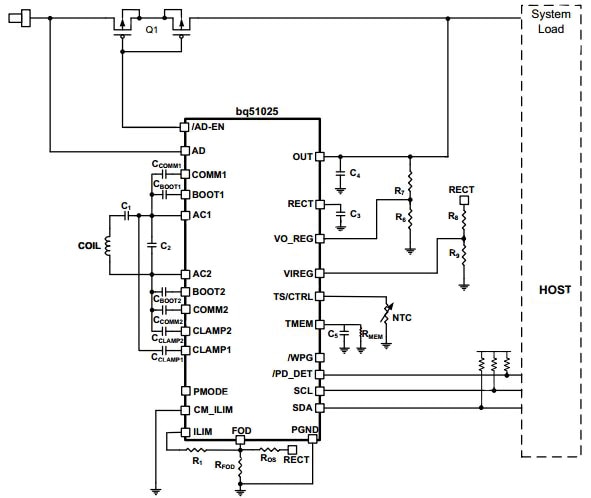 Qi v1.1-compliant receiver circuit Image of Qi v1.1-compliant receiver circuit