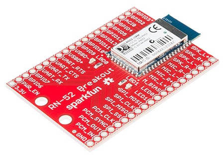 Sparkfun WRL-12849 modular audio RN52 breakout module Image of Sparkfun WRL-12849 modular audio RN52 breakout module