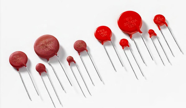 The disk-shaped LV UltraMOV™ Varistor Series from Littelfuse, Inc. supports a wide range of maximum clamping voltages (a function of MOV diameter) and currents. The disk-shaped LV UltraMOV™ Varistor Series from Littelfuse, Inc. supports a wide range of maximum clamping voltages (a function of MOV diameter) and currents.