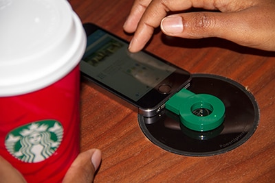 Wireless charging technology from Powermat Image of wireless charging technology from Powermat