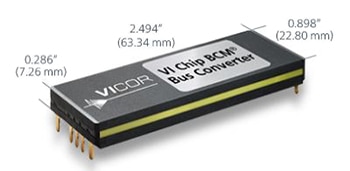 Vicor’s high-voltage VI ChiP BCM converter Image of Vicor’s high-voltage VI ChiP BCM converter