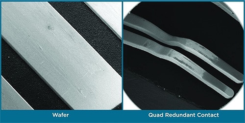 Contacts after 10,000 mating cycle durability testing Image of contacts after 10,000 mating cycle durability testing