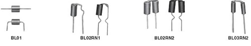 Ferrite beads such as these in the Murata BL01/02/03 series are available as slip-on components or as leaded devices, in single- as well as dual-series configurations for additional attenuation and physical-layout options. Ferrite beads such as these in the Murata BL01/02/03 series are available as slip-on components or as leaded devices, in single- as well as dual-series configurations for additional attenuation and physical-layout options.