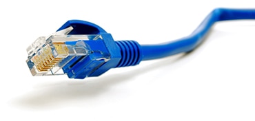 Standard RJ45 connector and CAT 5 Cable Image of standard RJ45 connector and CAT 5 Cable