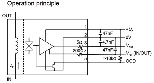 LEM USA HO-P closed-loop current transformer Diagram of LEM USA HO-P closed-loop current transformer