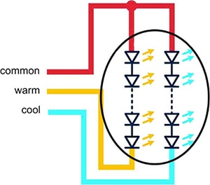 Infineon Technologies white LED two channels Image of Infineon Technologies white LED two channels