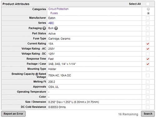 Selecting quick filters related to Eaton’s BK/ABC-15R fuse holder Image of selecting quick filters related to Eaton’s BK/ABC-15R fuse holder