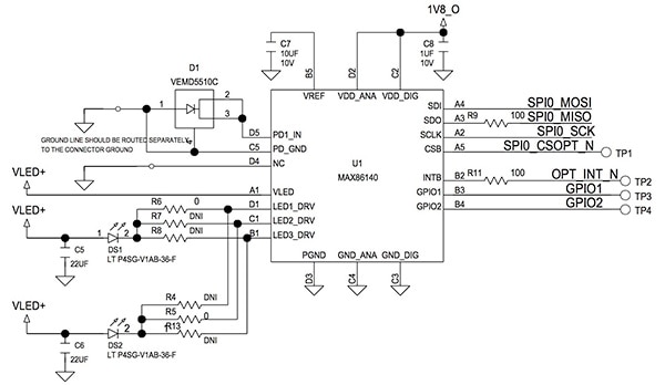 Maxim Integrated MAX86140 Diagram of Maxim Integrated MAX86140