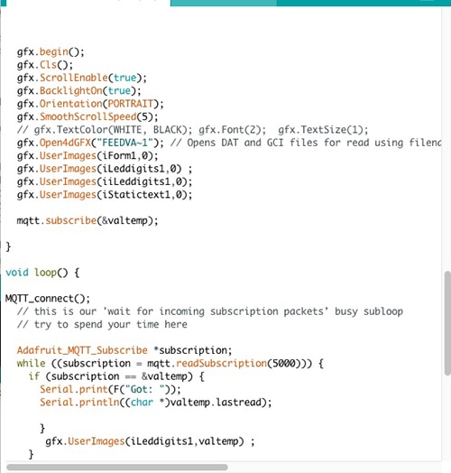 Sketch code to set up gen4-IoD display function Image of sketch code to set up gen4-IoD display function