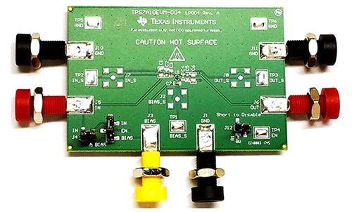 Texas Instruments’ TPS7A10EVM-004 evaluation module Image of Texas Instruments’ TPS7A10EVM-004 evaluation module