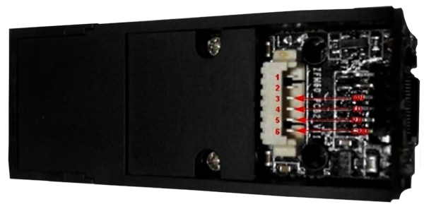 UART Connections on the Underside of the DFRobot SEN0188 Fingerprint Sensor