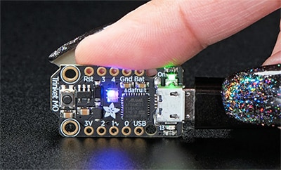 Adafruit’s 3500 Trinket M0 dev board Image of Adafruit’s 3500 Trinket M0 dev board