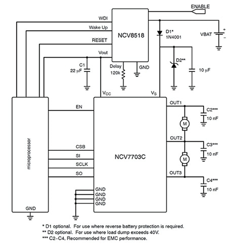 ON Semiconductor NCV8518BPWR2G linear voltage regulator Diagram of ON Semiconductor NCV8518BPWR2G linear voltage regulator