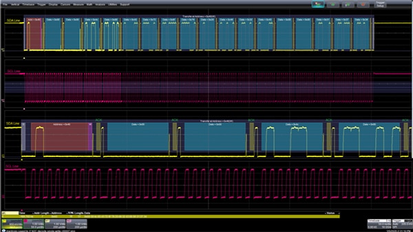 Typical I2C data packet (click to enlarge) Image of typical I2C data packet (click to enlarge)