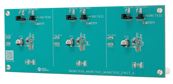 Maxim MAXM17630EVKIT# evaluation board Image of Maxim MAXM17630EVKIT# evaluation board
