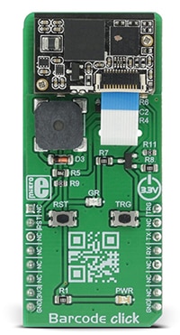 MikroElektronika MIKROE-2913 barcode-scanner board Image de la carte du lecteur de codes-barres MIKROE-2913 de MikroElektronika