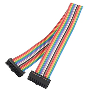 IDC cable assemblies use mass terminated crimp-on male and female mating connectors Image of IDC cable assemblies use mass terminated crimp-on male and female mating connectors