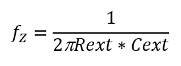 fZ = 1 / 2πRext x Cext Equation 2
