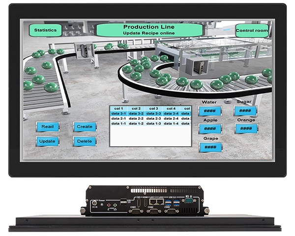 Maple Systems PC1321BP Panel PC has a capacitive touchscreen HMI Image of Maple Systems PC1321BP Panel PC has a capacitive touchscreen HMI