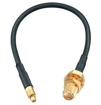 Würth Elektronik 65530260515303 assembly uses RG-174 cable L'immagine del cavo assemblato 65530260515303 di Würth Elektronik che utilizza il cavo RG-174
