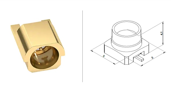 Würth Elektronik 60114202122305 smooth bore, edge card connector Immagine del connettore bordo scheda ad alesaggio liscio 60114202122305 di Würth Elektronik