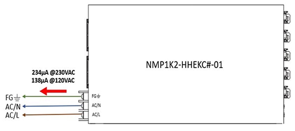 Mean Well NMP1K2-HHEKC#-01 single multi-output AC/DC supply Diagram of MEAN WELL NMP1K2-HHEKC#-01 single multi-output AC/DC supply