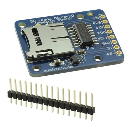 Adafruit 254 Micro SD Card Breakout Board Obrázek rozvodné desky 254 pro kartu Micro SD společnosti Adafruit