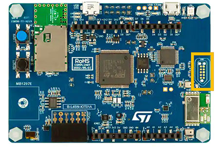 STMicroelectronics B-L4S5I-IOT01A development board Image of STMicroelectronics B-L4S5I-IOT01A development board