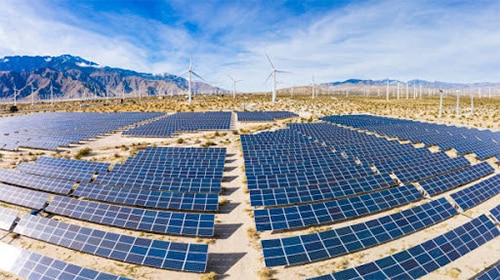 Solar and wind farms Image of solar and wind farms
