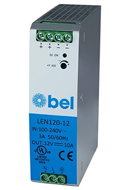 Bel Power LEN120 series DIN-rail PSUs Image of Bel Power LEN120 series DIN-rail PSUs