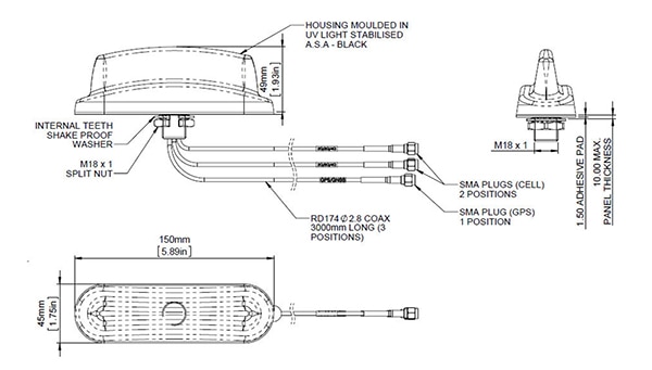 Each antenna within the TE Connectivity 1-2309605-1 and 1-2309646-1 (click to enlarge) Diagram of each antenna within the TE Connectivity 1-2309605-1 and 1-2309646-1 (click to enlarge)