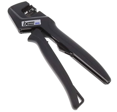 Hand tool enables in-field fabrication of ix cable assemblies תמונה של כלי ידני המאפשר ייצור בשטח של מכללי כבלי ix