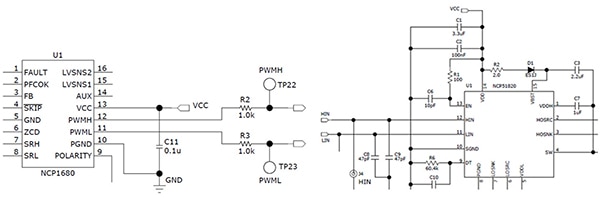 Filtering of the PWMH and PWML control signals (click to enlarge) תרשים של סינון של אותות הבקרה PWMH ו-PWML (לחצו להגדלה)