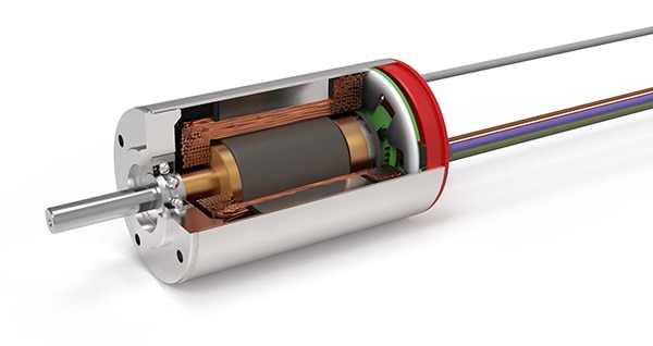 Portescap Electronically commutated or brushless DC (BLDC) motors Image des moteurs CC sans balais (BLDC) ou à commutation électronique Portescap