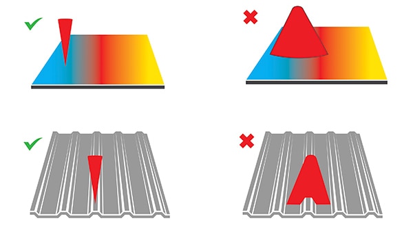 Tightly focused spot works reliably on multicolored and profiled surfaces Image of tightly focused spot works reliably on multicolored and profiled surfaces