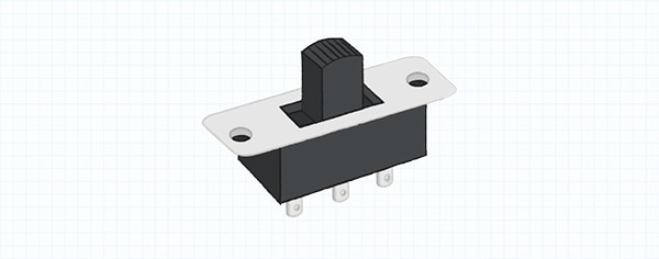 Slide switch example ภาพตัวอย่างสวิตช์เลื่อน