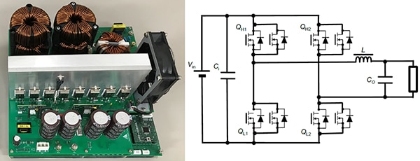 5 kW fanless inverter and its schematic (click to enlarge) Image of 5 kW fanless inverter and its schematic (click to enlarge)