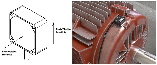 Two-axis vibration plus temperature sensors Image of two-axis vibration plus temperature sensors
