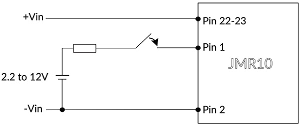 No-load power consumption of the XP Power JMR1024S05 Schéma - spotřeba energie naprázdno převodníku JMR1024S05 od společnosti XP Power