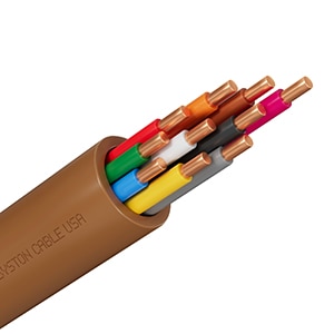 Typical 10-core thermostat cable ภาพสายเคเบิลเทอร์โมสตัท 10 คอร์แบบทั่วไป