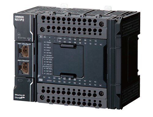 Sysmac NX1P CPU with 24 digital NPN Transistor I/Os Image of Sysmac NX1P CPU with 24 digital NPN Transistor I/Os