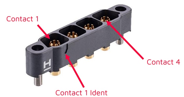 Harwin Kona KA1-MV10405M1 header Image de l'embase Kona KA1-MV10405M1 de Harwin