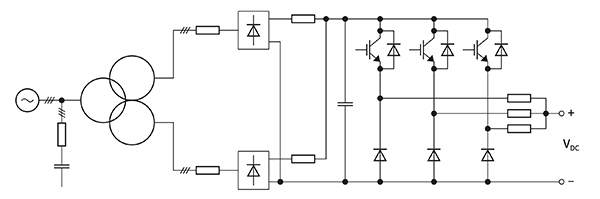 Infineon Technologies post-rectification chopper reduces current distortions Diagram of Infineon Technologies post-rectification chopper reduces current distortions