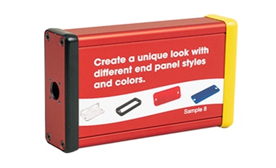 Hammond Manufacturing's 1455 series extruded aluminum enclosure Image du boîtier en aluminium extrudé série 1455 de Hammond Manufacturing